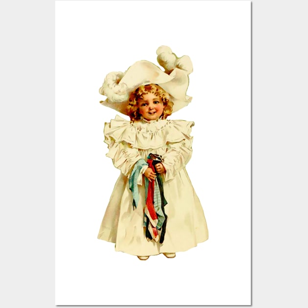 Smiling porcelain face vintage doll Wall Art by Marccelus